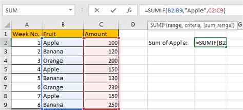 How To Sum Numbers By Formula If Cells Are Equal To A Certain Value In