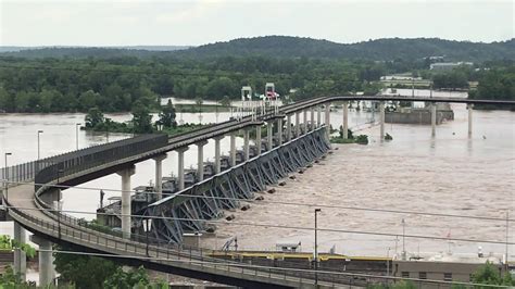 Arkansas River At Big Dam Bridge In Little Rock Youtube