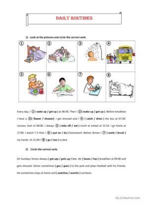 Past Simple Daily Routines English Esl Worksheets Pdf