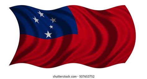 Samoan National Official Flag Patriotic Symbol Stock Illustration