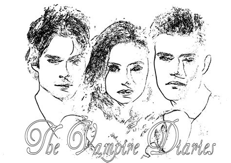 Printable Vampire Diaries Coloring Pages
