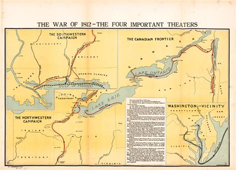 The War Of 1812 The Four Important Theaters Library Of Congress