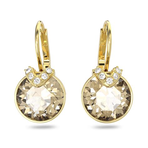 Swarovski Jewelry Bella Pierced Earrings Drop Crystal And Gold