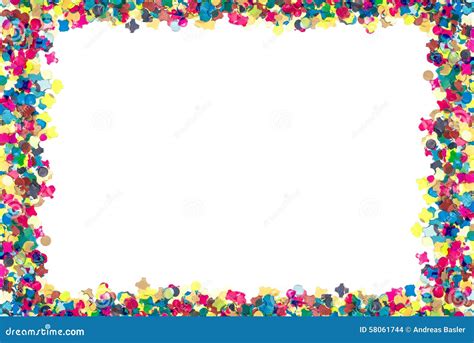 Colorful Confetti In Rectangular Frame Stock Photo Image Of Christmas