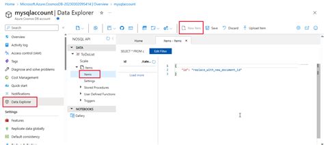 Quickstart Create Azure Cosmos DB Resources From The Azure Portal