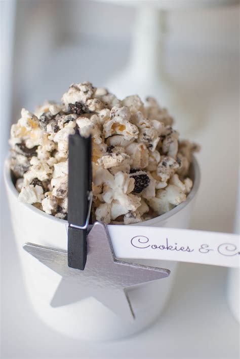 Oscar Party Ideas Cookies And Cream Popcorn Twinkle Twinkle Little Party