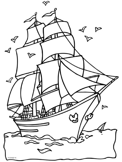 Kleurplaten Kleurplaat Zeilboot