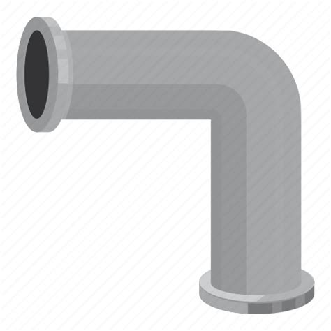 Building Cartoon Conduit Connection Construction Piece Pipeline Icon