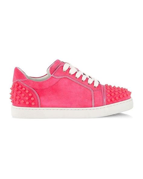 Christian Louboutin Vieira 2 Suede Sneakers In Pink Lyst