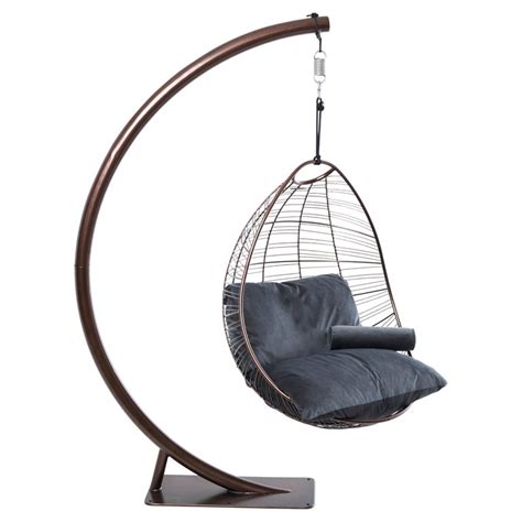 Modern Minimal Hanging Swing Chair Nest Egg With Stand For Sale At