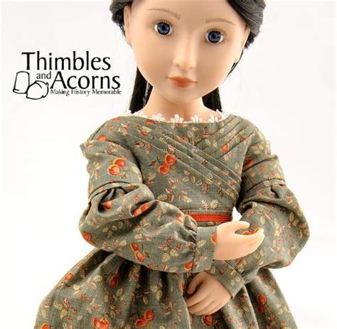 Thimbles And Acorns 1830s Sarah Hale Dress Doll Clothes Pattern 16