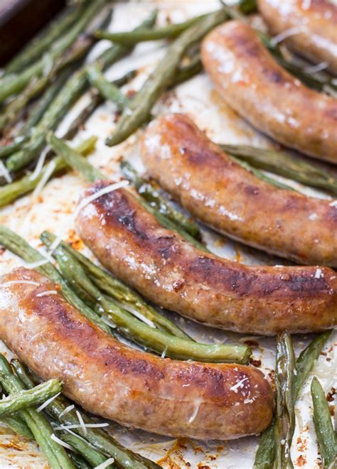 Sausage And Green Bean Sheet Pan Dinner Keto Low Carb The Best