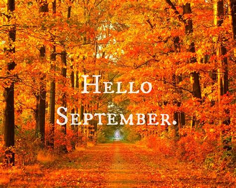 Hello September Fall Desktop Wallpaper