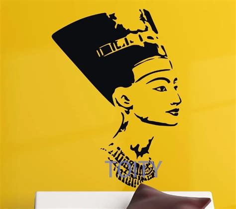 Queen Nefertiti Wall Sticker Ancient Egyptian Vinyl Decal Home Room Interior Decor Mural H79cm X