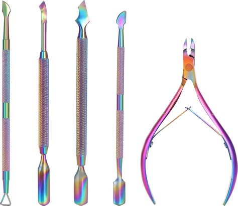 Cuticle Trimmer With Cuticle Pusher And Cuticle Cutter 5pcs