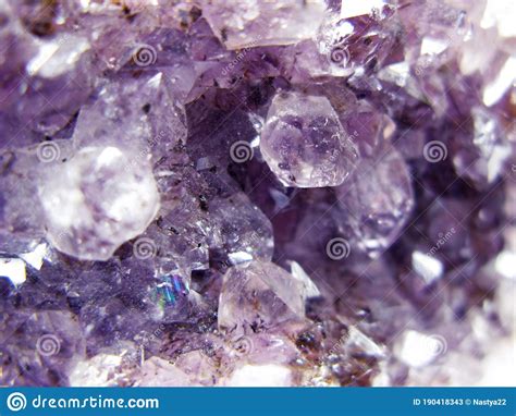 Amethyst Gem Crystal Quartz Mineral Geological Background Stock Image