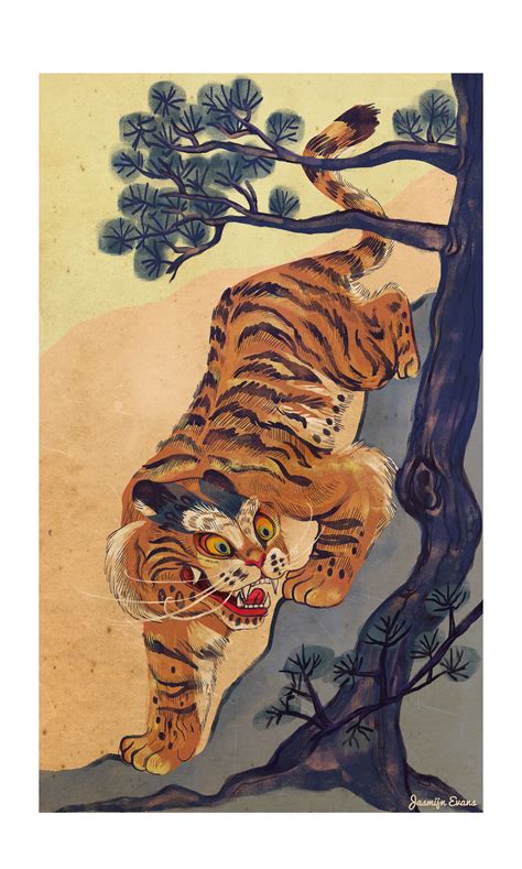 Korean Tiger On Behance Tiger Art Japanese Tattoo Art Tiger