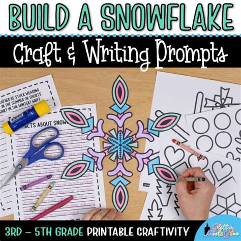 Snowflake Coloring Craft Printable Template And Writing Activity