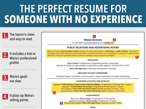 The trick to writing a cv with no experience is finding creative ways show you have the transferable skills needed to make you a fantastic hire. 7 reasons this is an excellent resume for someone with no ...