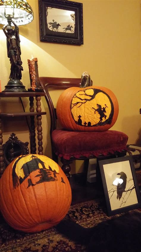 My Paintings And Pumpkins From My Sleepy Hollow Party Last Year