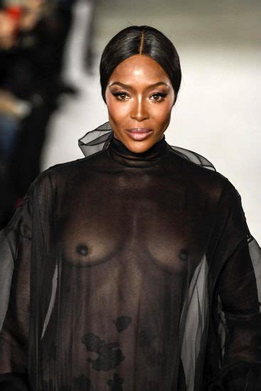 Naomi Campbell See Through At Paris Fashion Week Scandal Planet