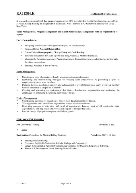 Resume format kpo resume templates. Rajesh Resume Bpo Jan 2011