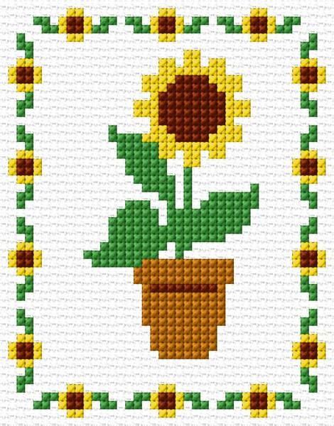 Sunflowerx Stitch10 Free Patterns Online Cross Stitch Sunflower