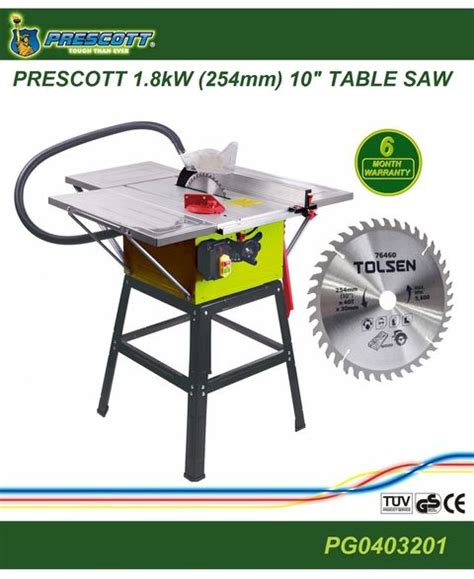 Prescott 1800w 254mm 10 Table Saw With Stand My Power Tools