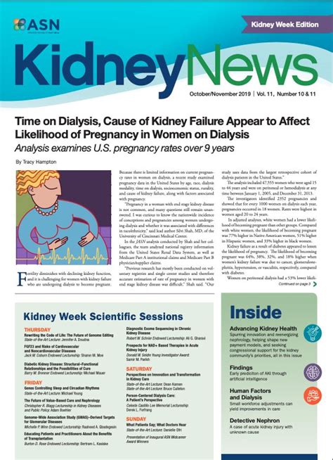 Detective Nephron In Kidney News Volume 11 Issue 1011 2019