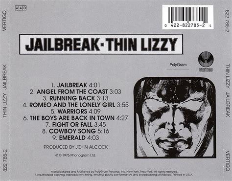 Thin Lizzy Jailbreak 1976 Non Remastered Us Press Re Up Avaxhome