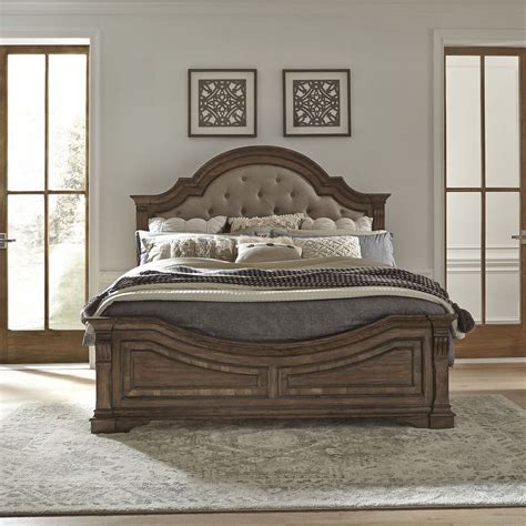 Liberty Furniture Haven Hall Opt Queen Panel Bed In Aged Chestnut 685