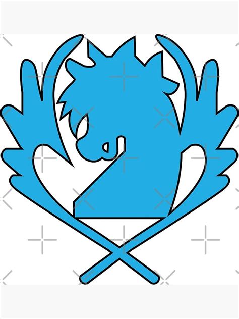 Blue Pegasus Fairy Tail Logo Handmade Art Print By Gaalaxyz Redbubble