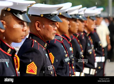 Manila Philippines 12th June 2017 Philippine Marines Honor Guard