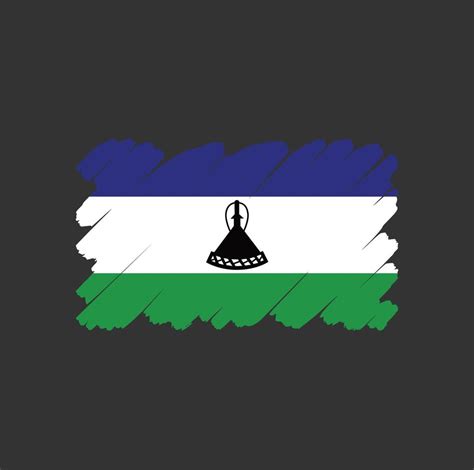 Lesotho Flag Vector 4943960 Vector Art At Vecteezy