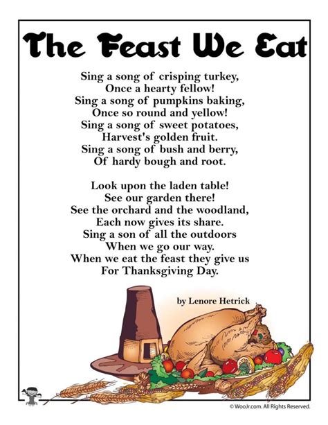 Free Thanksgiving Poems Printables Web Thanks For Reading Our