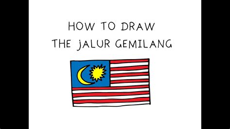 How To Draw The Jalur Gemilang Youtube