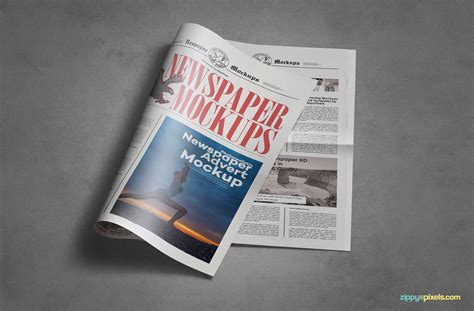 9 Newspaper Psd Advertisement Mockups Zippypixels