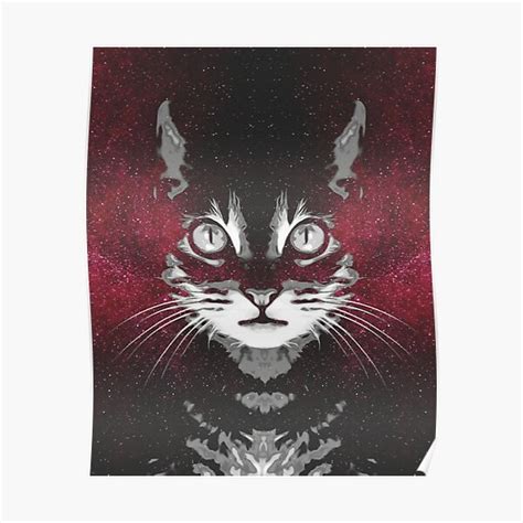 Galaxy Cat Poster By Petshop535308 Redbubble