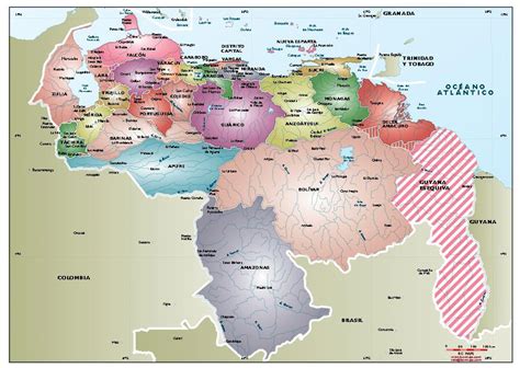 Mapa Politico De Venezuela Para Imprimir Mapa De Estados De Venezuela