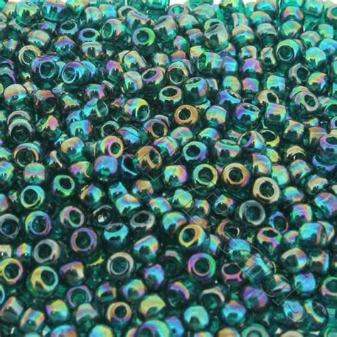 Toho Size 6 Seed Beads 10g Trans Rainbow Teal Craft Hobby