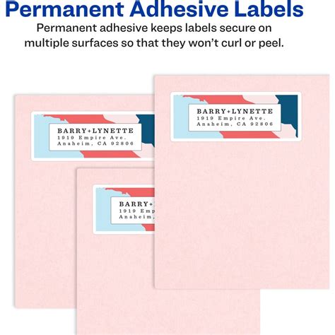 Avery® Easy Peel Mailing Laser Labels 2132 Width X 1 34 Length