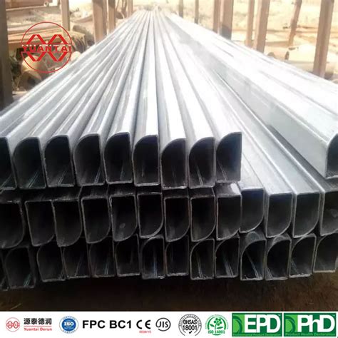 Steel D Shape Piped Shaped Tube Sizes For Handrails Yuantai