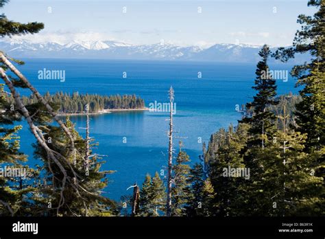 Lake Tahoe During Winter Stock Photo Alamy