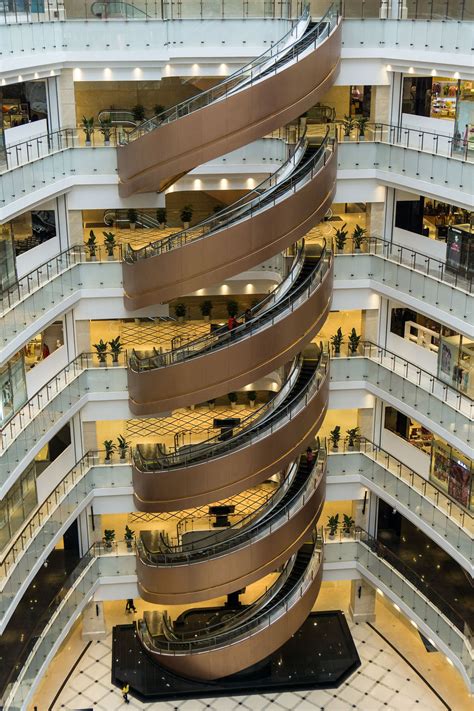 Fancy new mall in China has 7-story spiral escalators ...