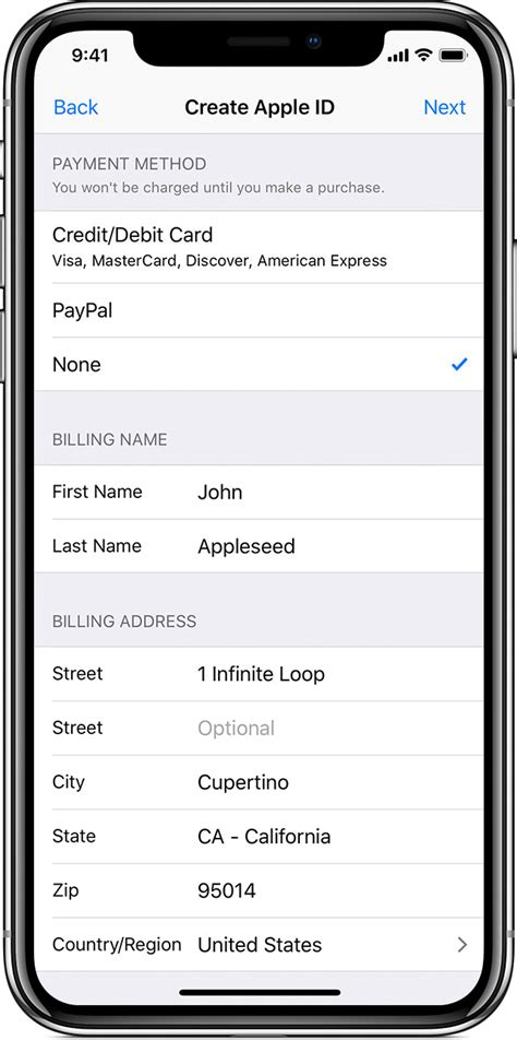 Here's how to create an apple id to access your personal account for ios devices. Create or use an Apple ID without a payment method - Apple ...