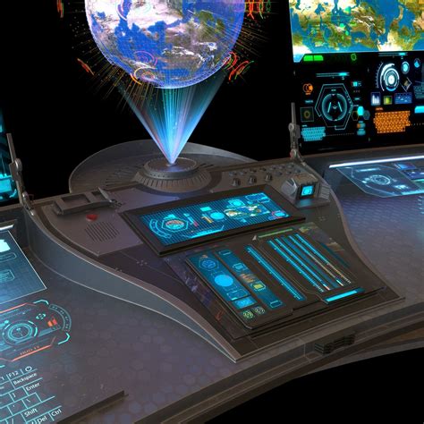 Sci Fi Command Panel 3d Max Technology World Futuristic Technology Medical Technology