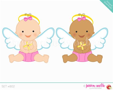 Instant Download Baby Girl Angel Cute Digital Clipart