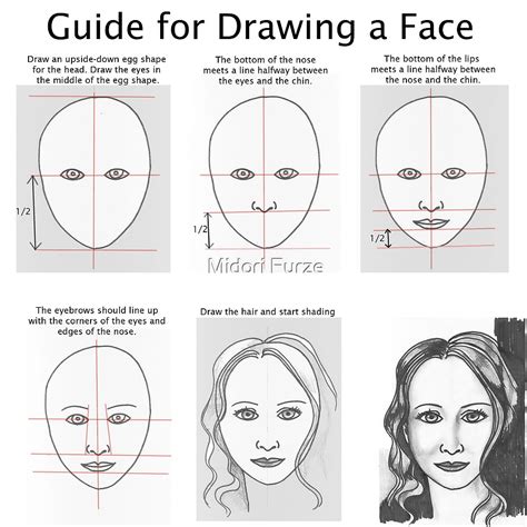 How To Draw A Face By Midori Furze Redbubble