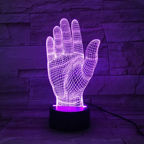 Hand 3d Optical Illusion Led Lamp Hologram The 3d Lamp®