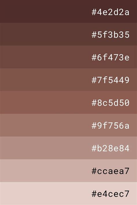 brown color palette with hex codes color pallete color inspiration brown 4e2d2a 5f3b35